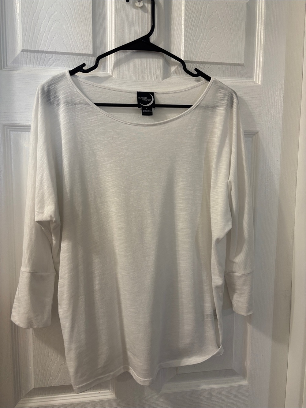 3/4 Sleeve White Top
